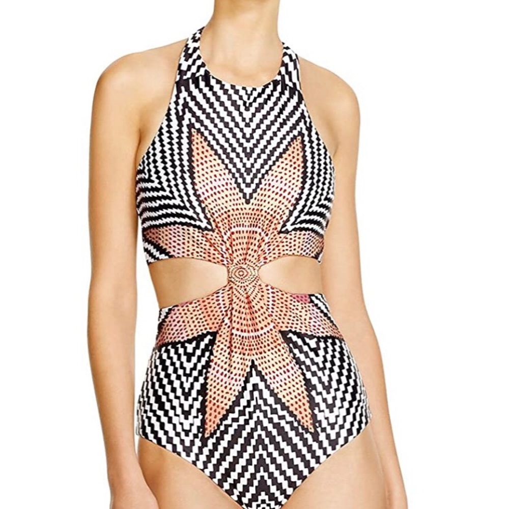 One piece cut out swimsuit